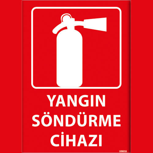 Yangın Söndürme Cihazı uyarı levhası